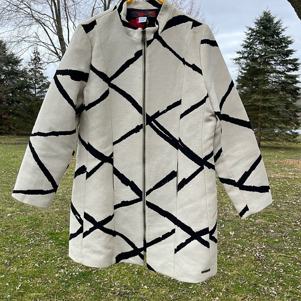 Desigual Black and Cream Coat